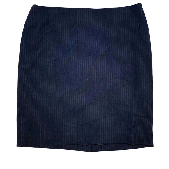 Banana Republic Factory Navy Pinstriped Skirt Size 12 - Picture 3 of 5